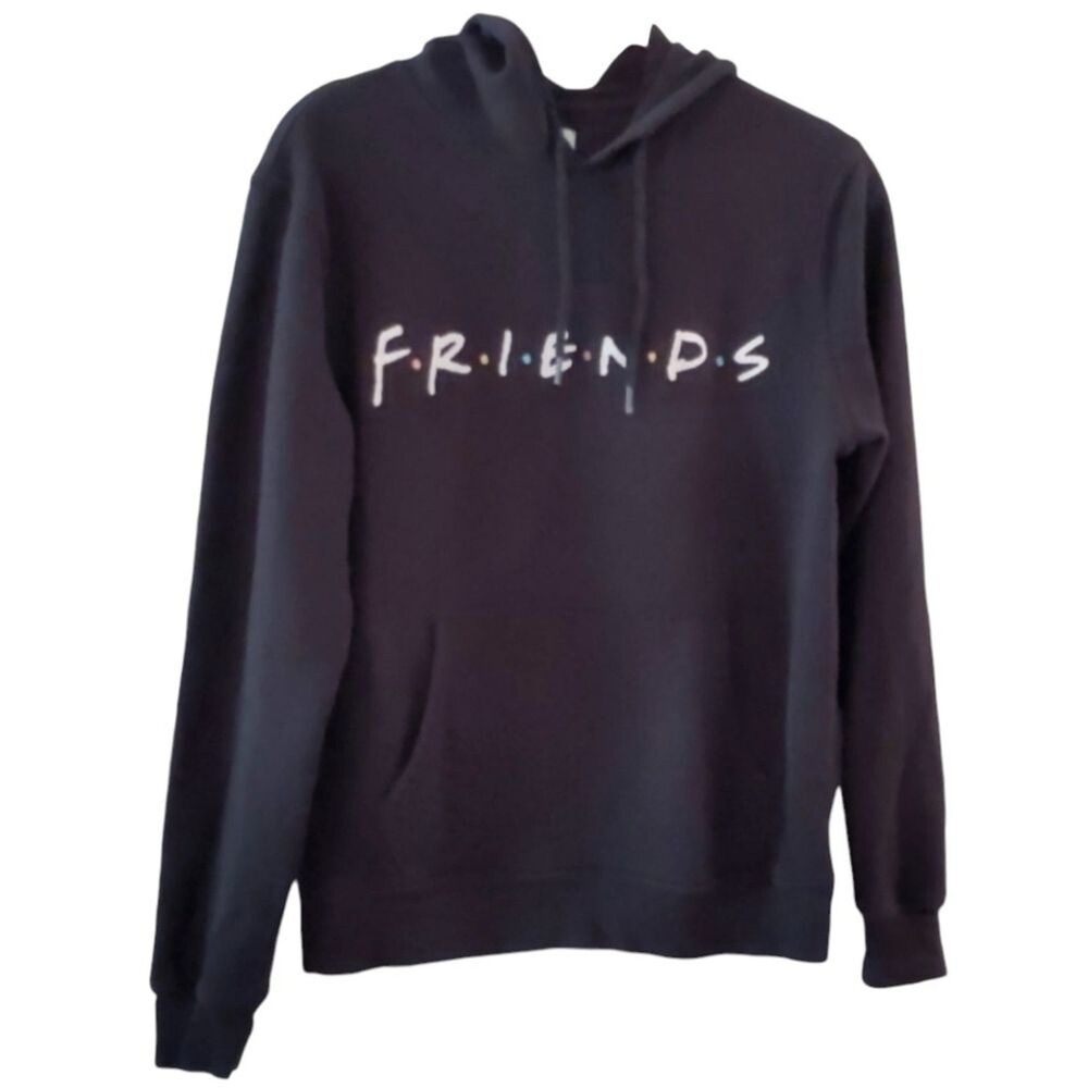 Y2K Friends TV Series Hoodie Sweatshirt Blue 90's Size S
